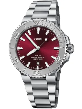 ORS Watch Aquis Date Sunray Cherry Red 43.5 Bracelet