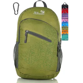 Outlander Ultra Lightweight Packable Water Resistant  Travel Hiking Backpack | Green