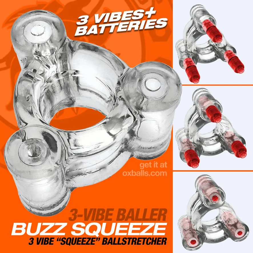 OXBALLS BUZZ SQUEEZE 3-VIBE BALLSTRETCHER