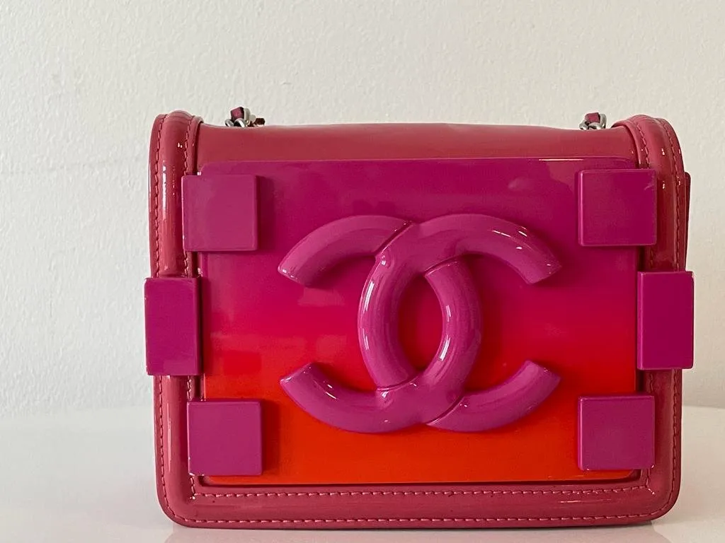 Pink Patent Leather Mini Flap Bag