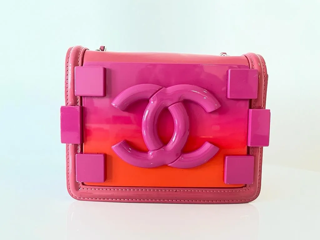 Pink Patent Leather Mini Flap Bag