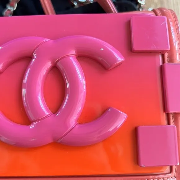 Pink Patent Leather Mini Flap Bag