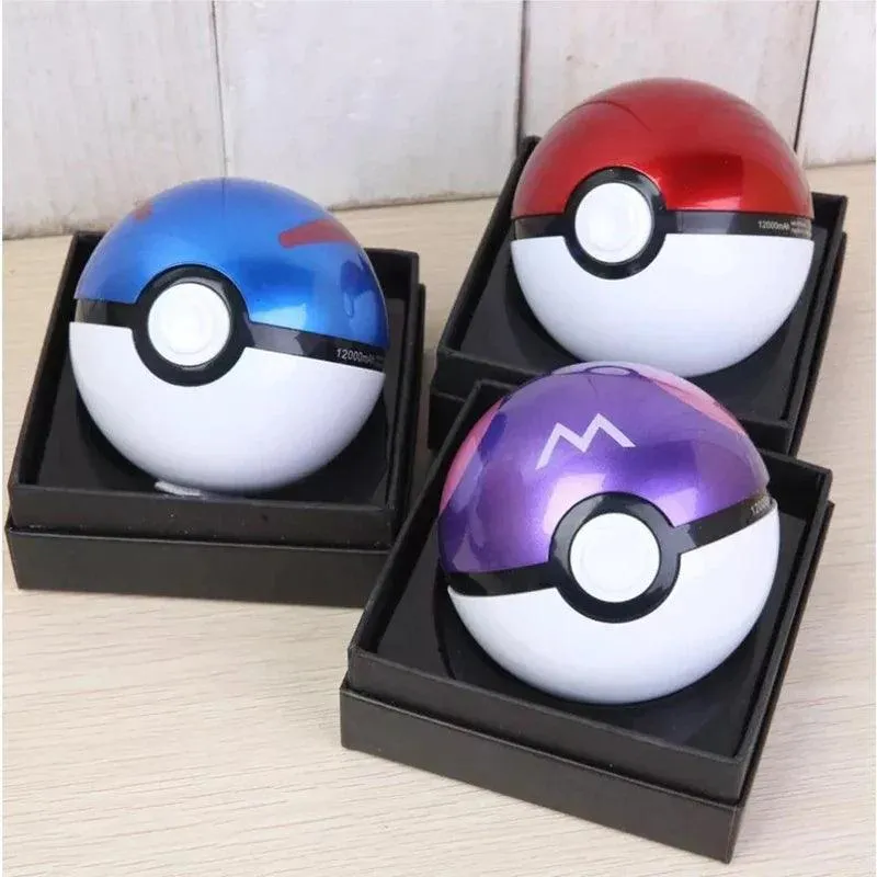 Pokemon Cartoon Large-capacity Pocket Ball Power Bank Pikachu Anime Power Bank Kawaii Toys Kids Birthday Gift Pikachu Ornaments