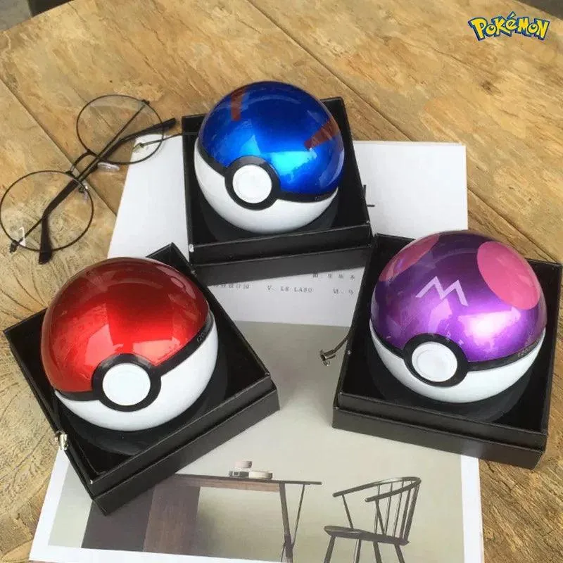 Pokemon Cartoon Large-capacity Pocket Ball Power Bank Pikachu Anime Power Bank Kawaii Toys Kids Birthday Gift Pikachu Ornaments