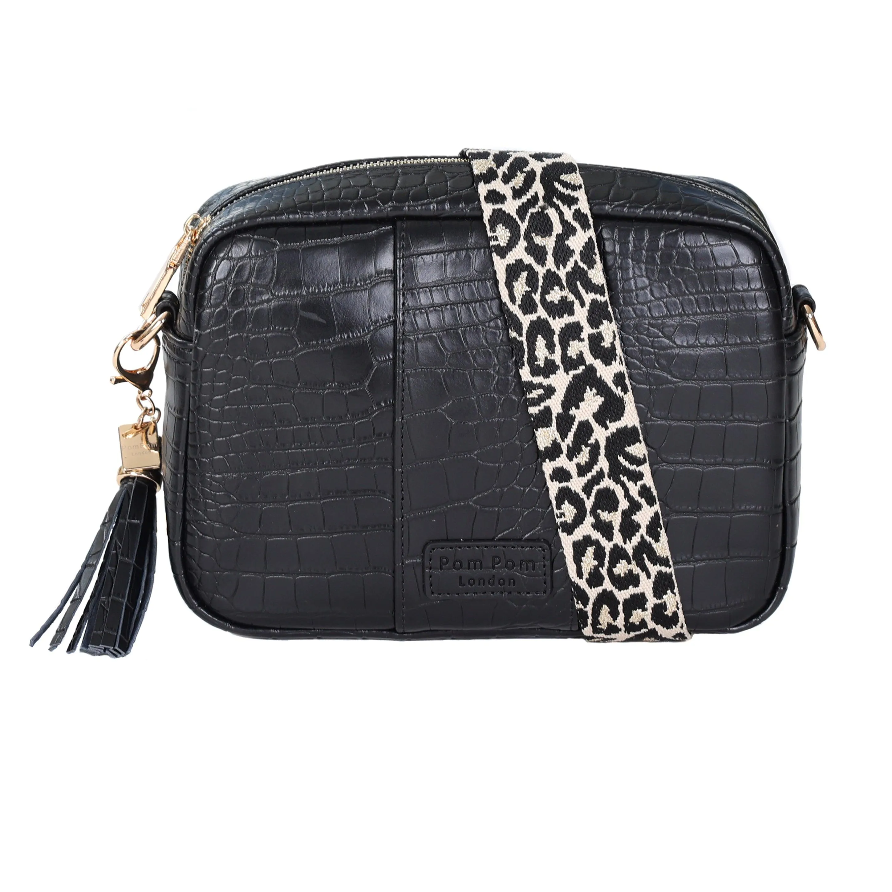 Pom Pom London City Croc Bag Black