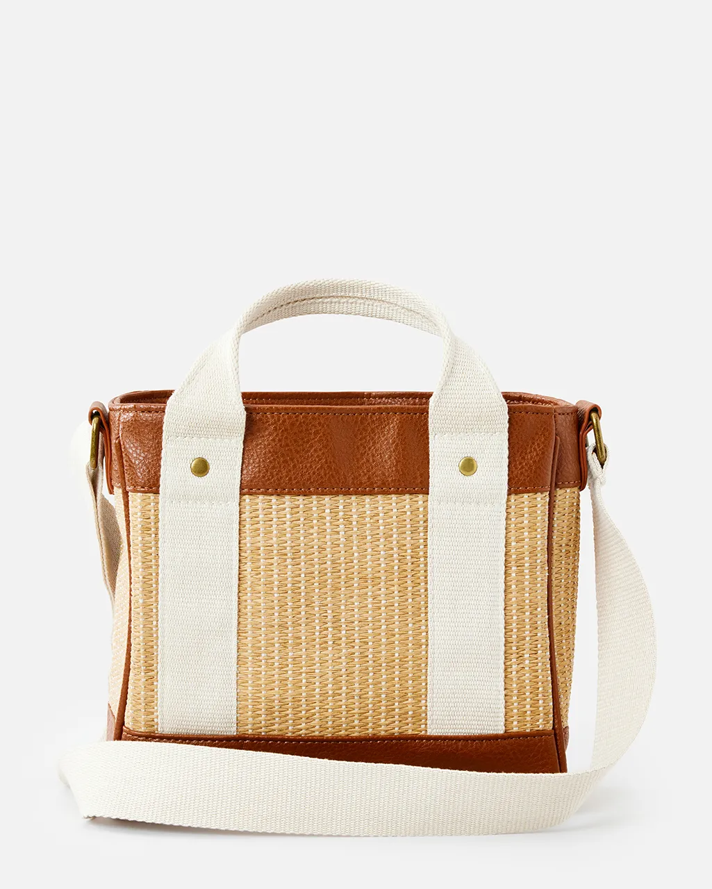 Premium Straw Mini Handbag in Natural