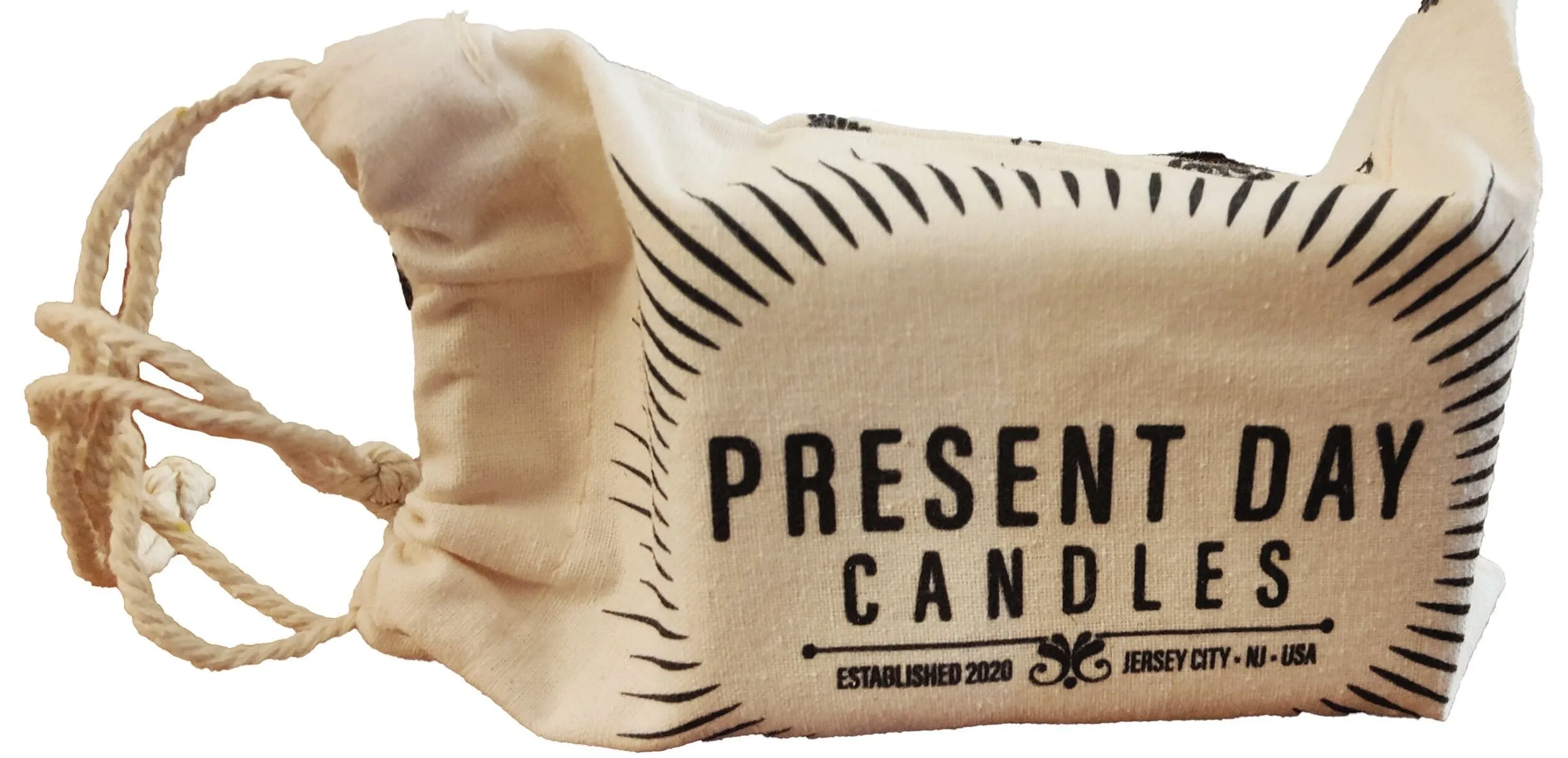 Present Day Candles Cotton Drawstring Cosmetic Bag