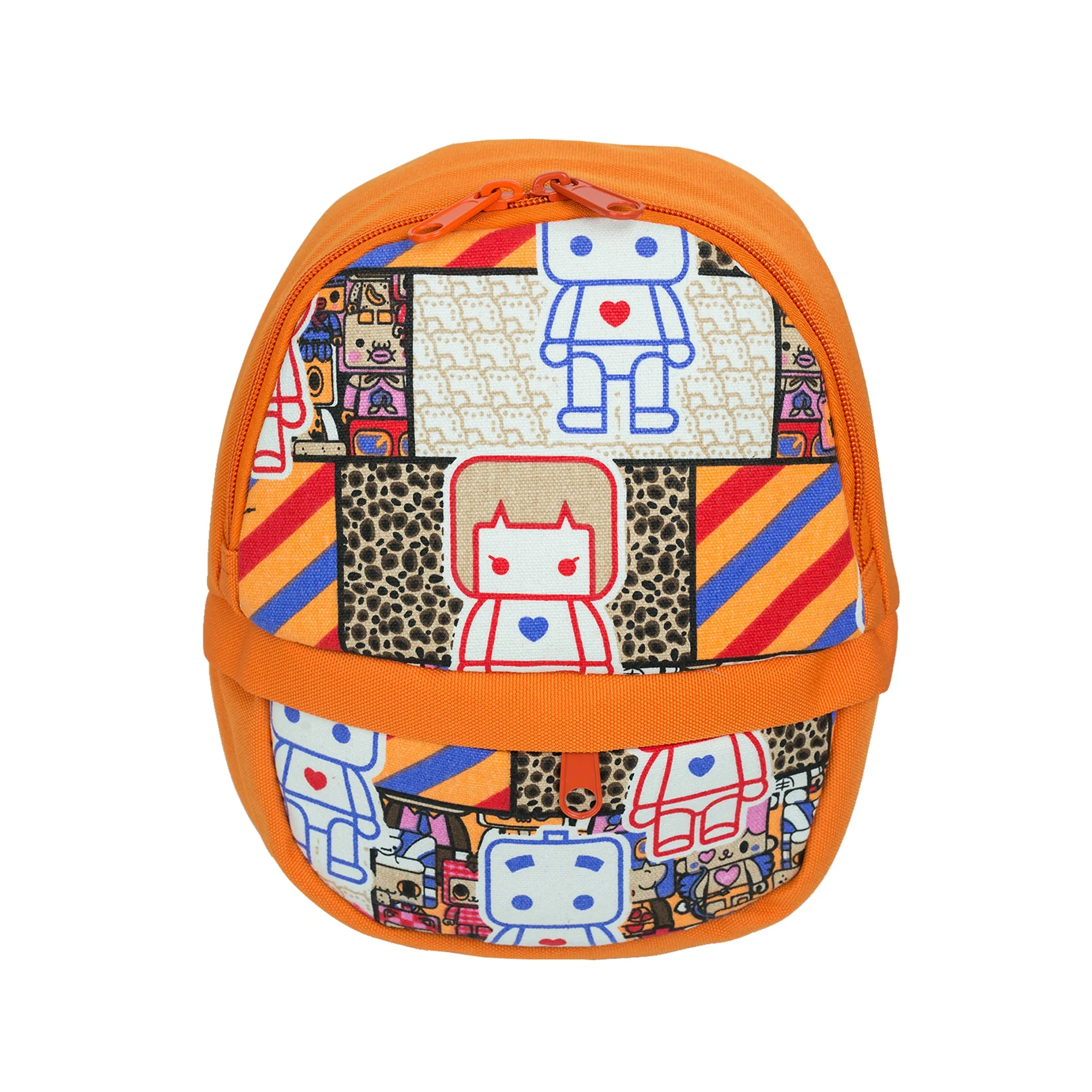 Printed Kids Backpack - Orange