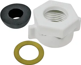 ProSource PMB-472 Ballcock Nut, Plastic, White, For: Ballcock :BAG: QUANTITY: 1