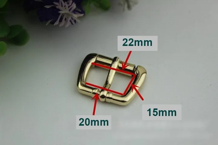 Purse Strap Slider Bag Hardware Metal Rectangle Single Loop Slide Buckle Adjuster Keeper Ring 20mm 3/4" Gold Silver 2/20pcs DIY Supplies