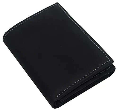 Real Vintage Leather Wallets for Men - RFID Blocking Classic Trifold Wallet with Card Slots