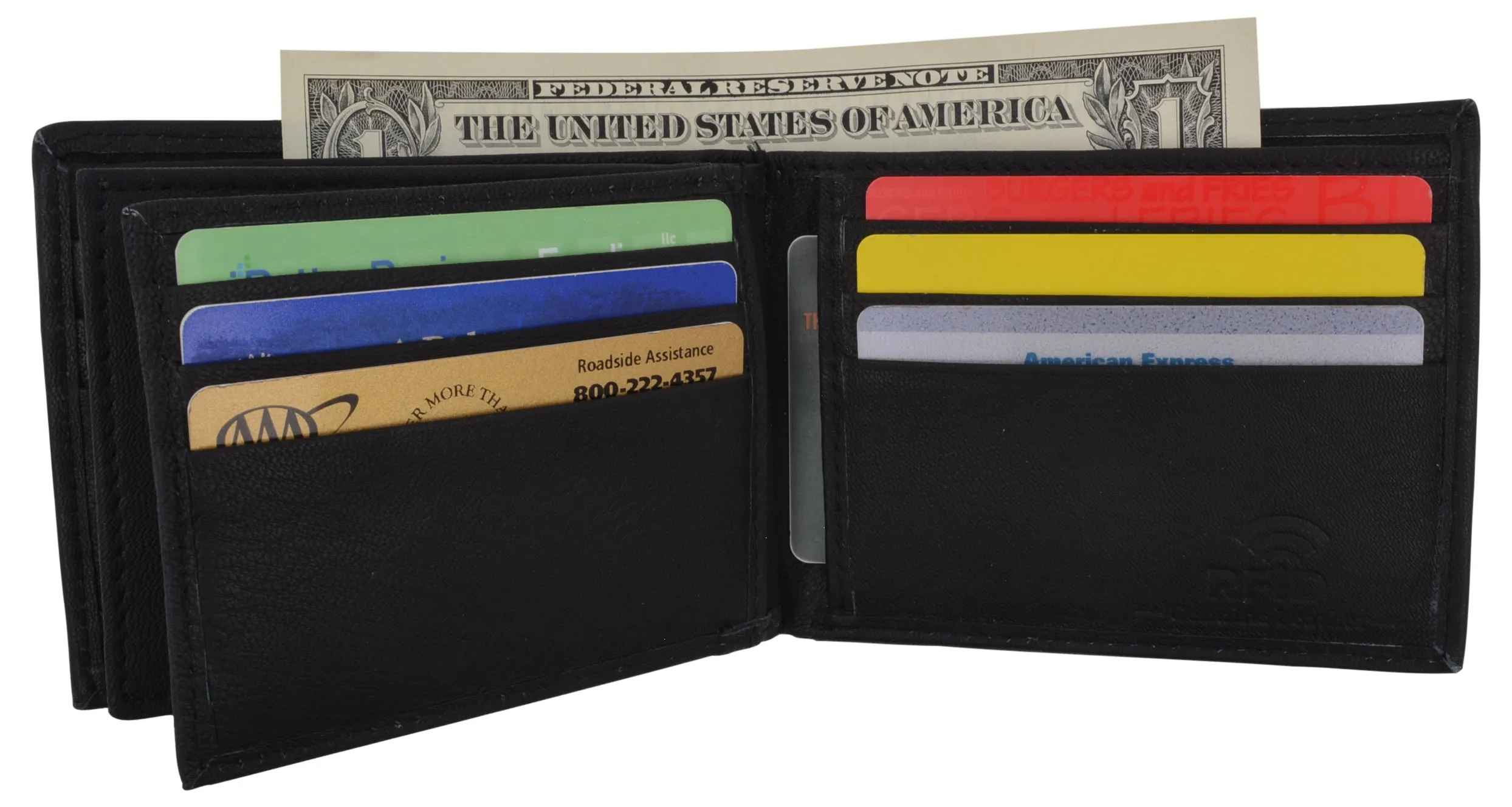 RFID Blocking Bifold Leather Mens Multi Credit Card ID Holder Wallet