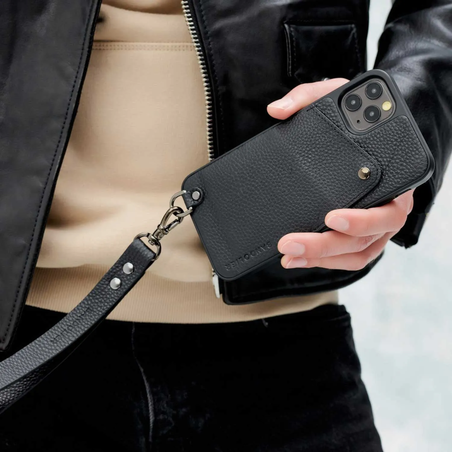 Ryder Wallet Wrist Strap - Black/Pewter