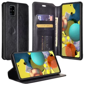 Samsung Galaxy A71 5G Case, Galaxy A71 5G Wallet Case, Pu Leather Wallet Case [Kickstand] with ID & Credit Card Slots for Galaxy A71 5G  - Black