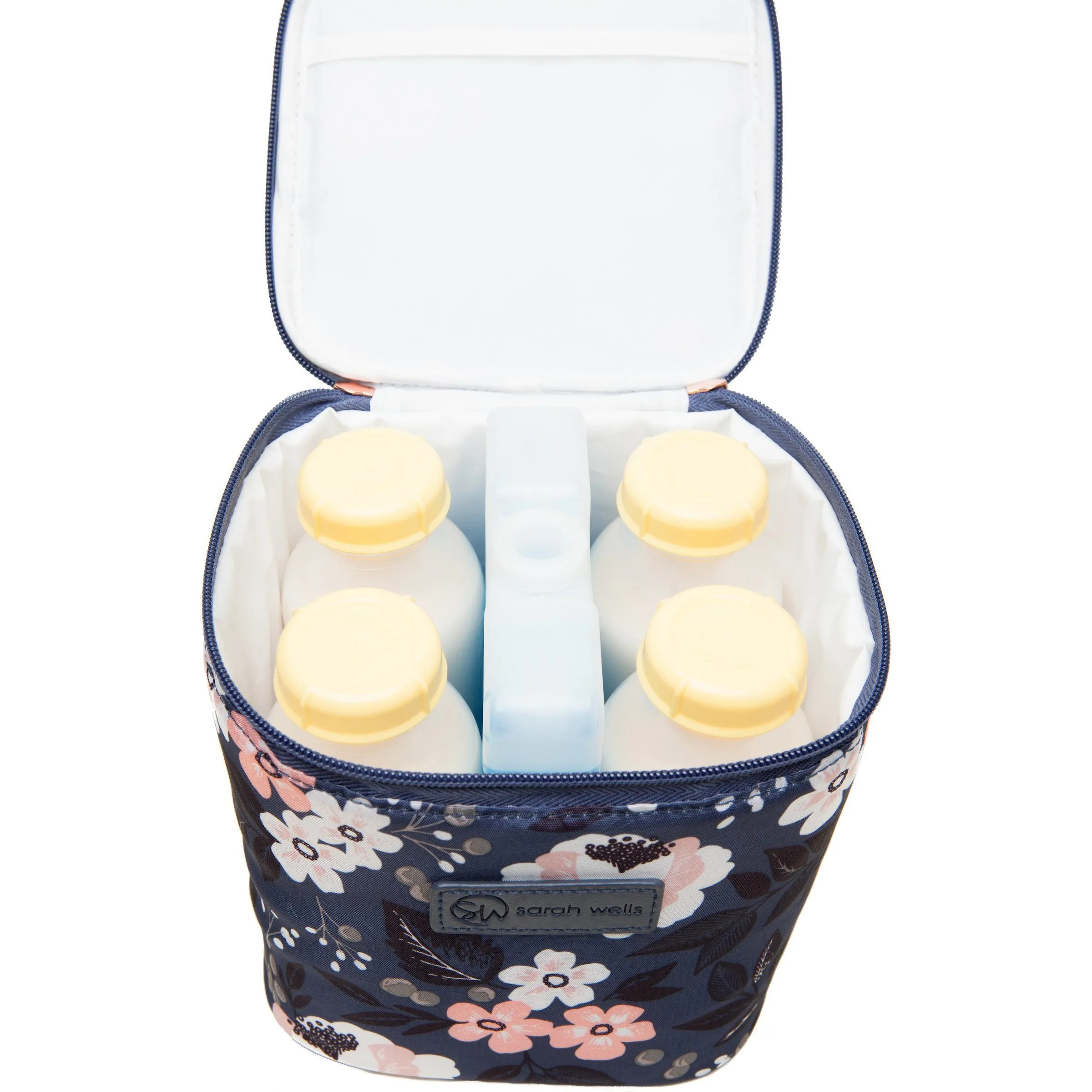 Sarah Wells Cold Gold Cooler Bag   Ice Block (Le Floral)