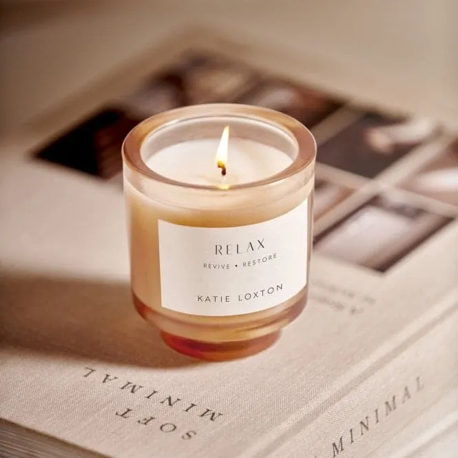 Sentiment 'Relax' English Pear And White Tea Candle KLC362