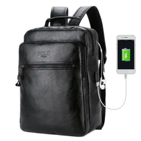 Simple Mobile Friendly Leather Backpack