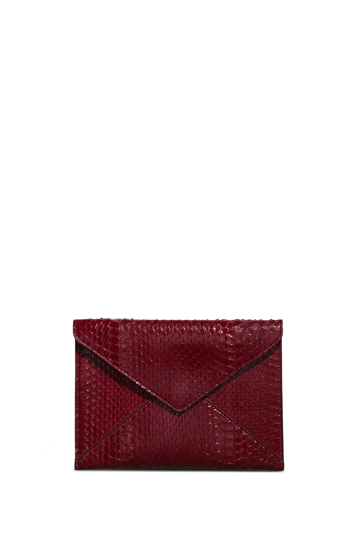 Small Envelope in Burgundy Snakeskin