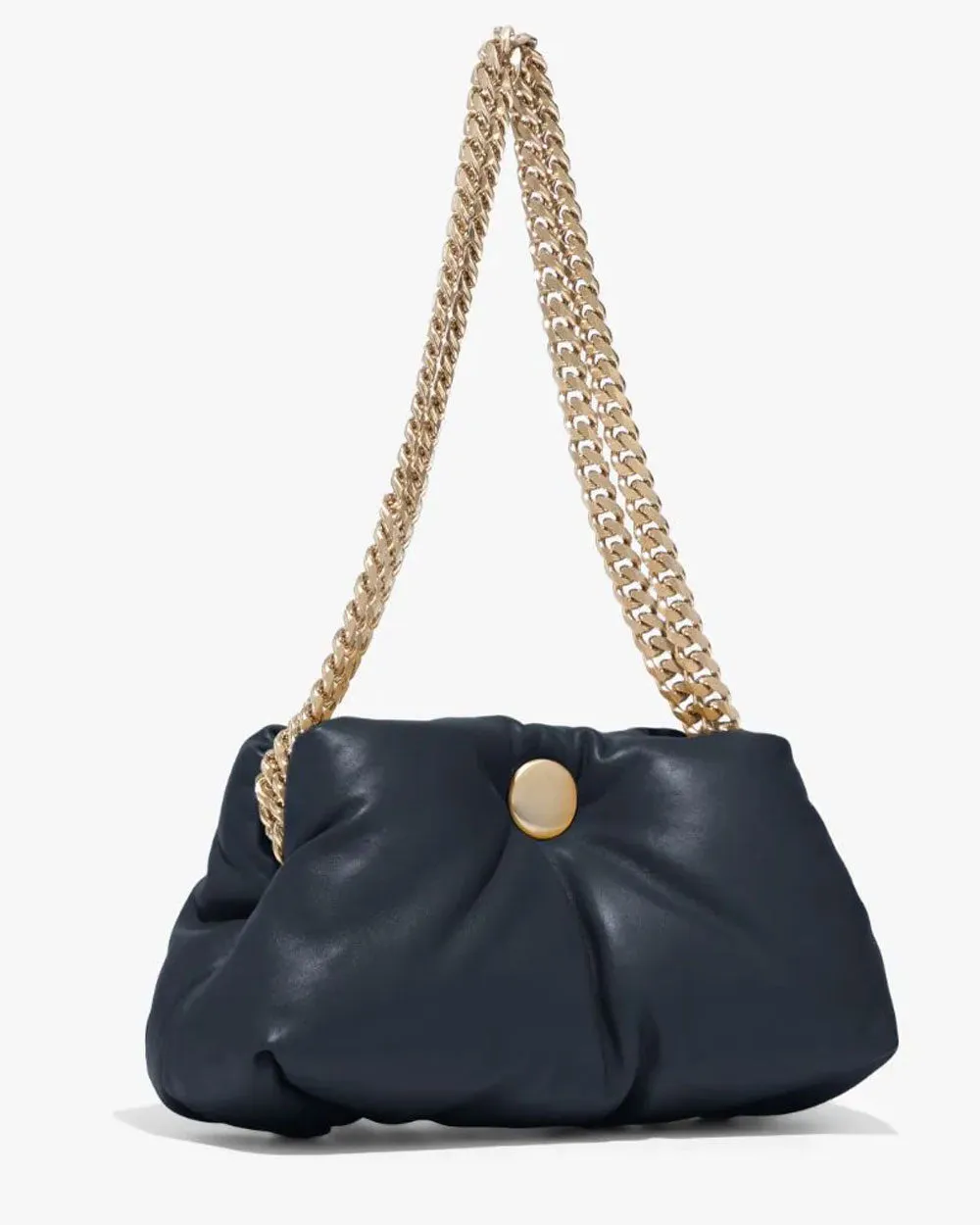 Small Puffy Chain Tobo Bag in Dark Navy