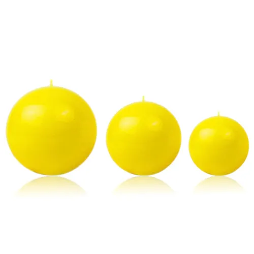 Sphere Ball Yellow Candle