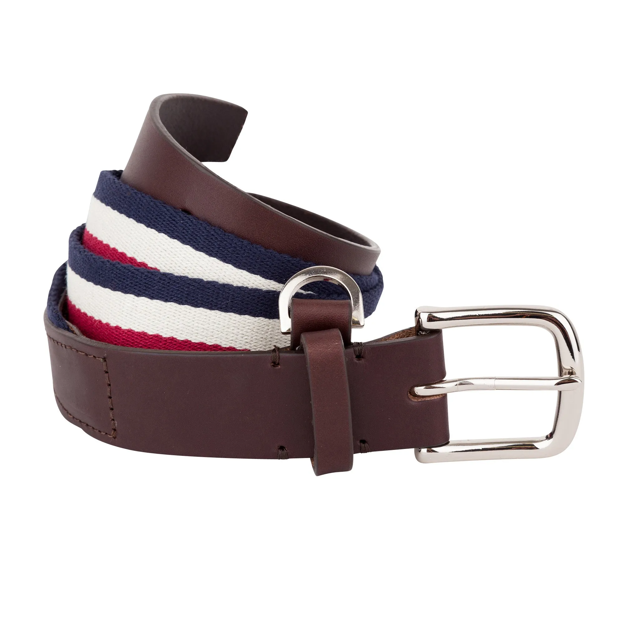 Star Webbing Belt Red Blue Stripe