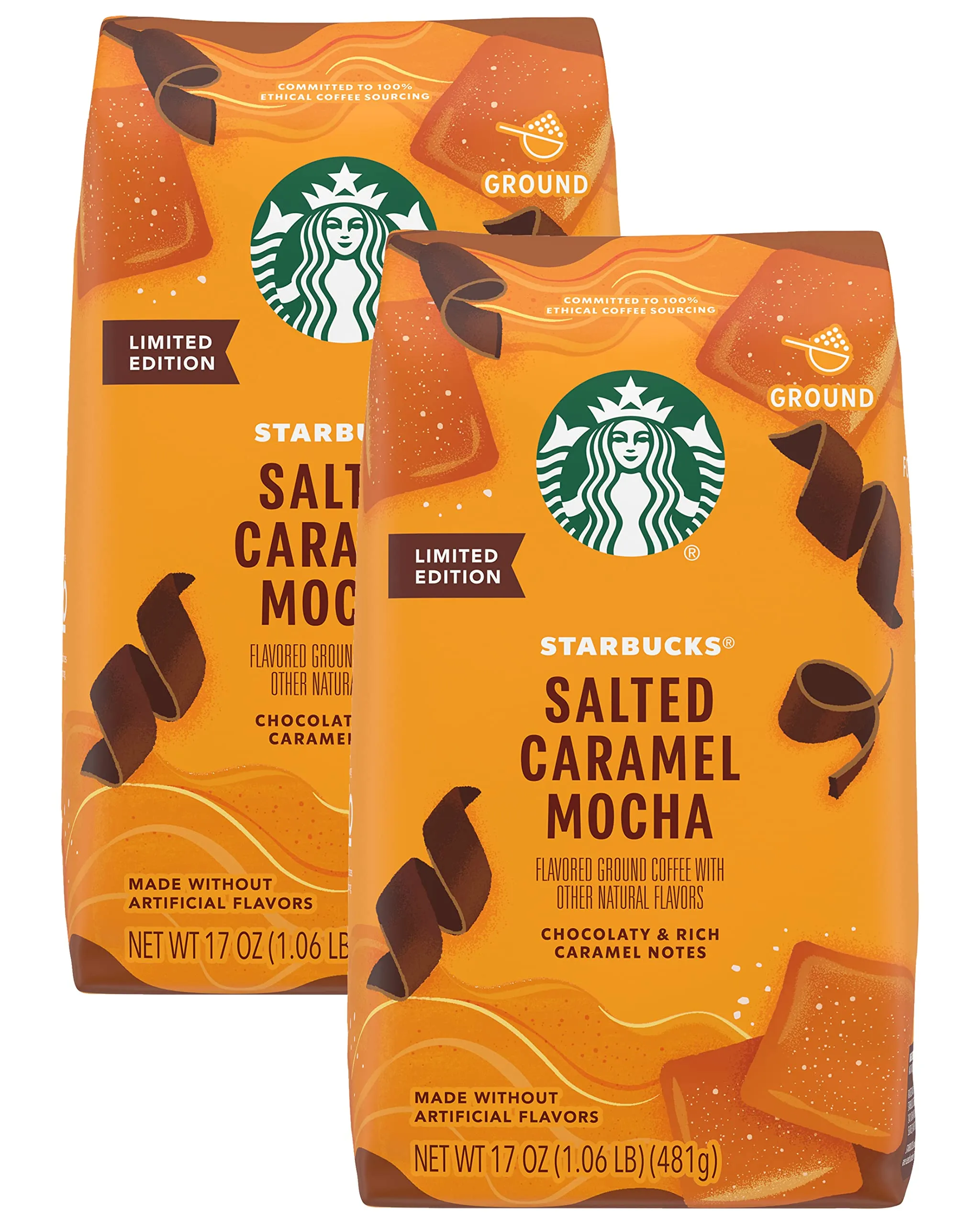 Starbucks Ground Coffee, Medium Roast Coffee, Holiday Blend, 100% Arabica, Limited Edition Holiday Coffee, 1 Bag (17 Oz)