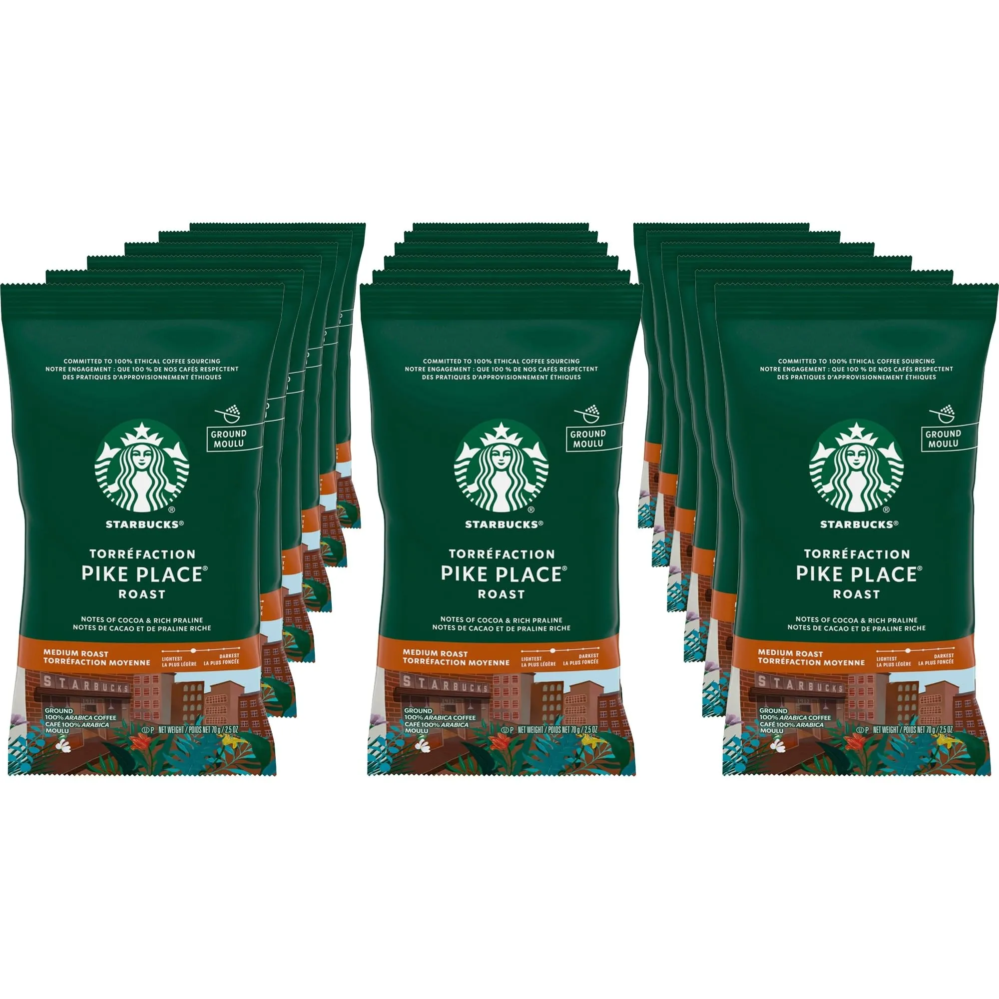 Starbucks Ground Coffee, Medium Roast Coffee, Holiday Blend, 100% Arabica, Limited Edition Holiday Coffee, 1 Bag (17 Oz)