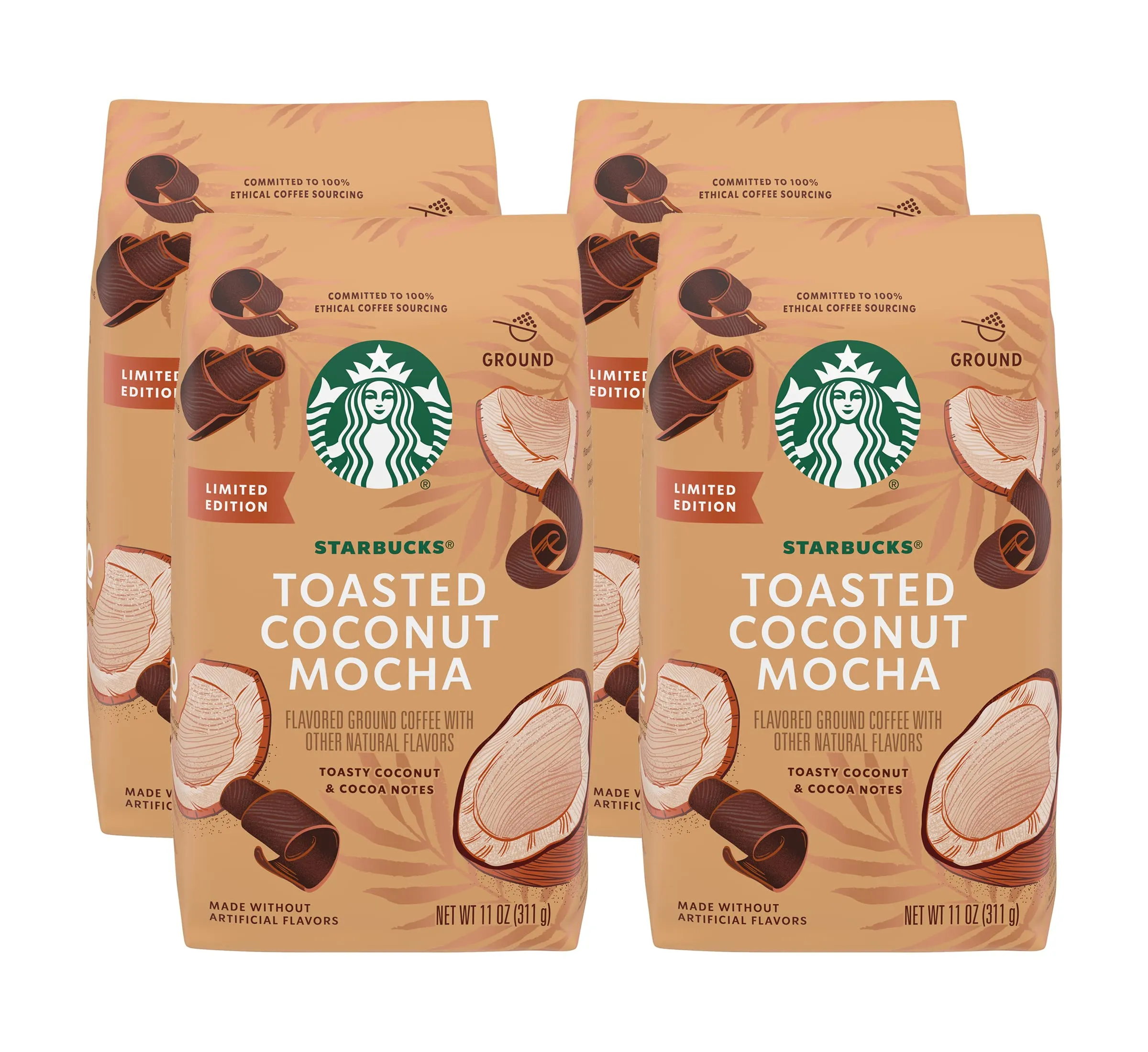 Starbucks Ground Coffee, Medium Roast Coffee, Holiday Blend, 100% Arabica, Limited Edition Holiday Coffee, 1 Bag (17 Oz)