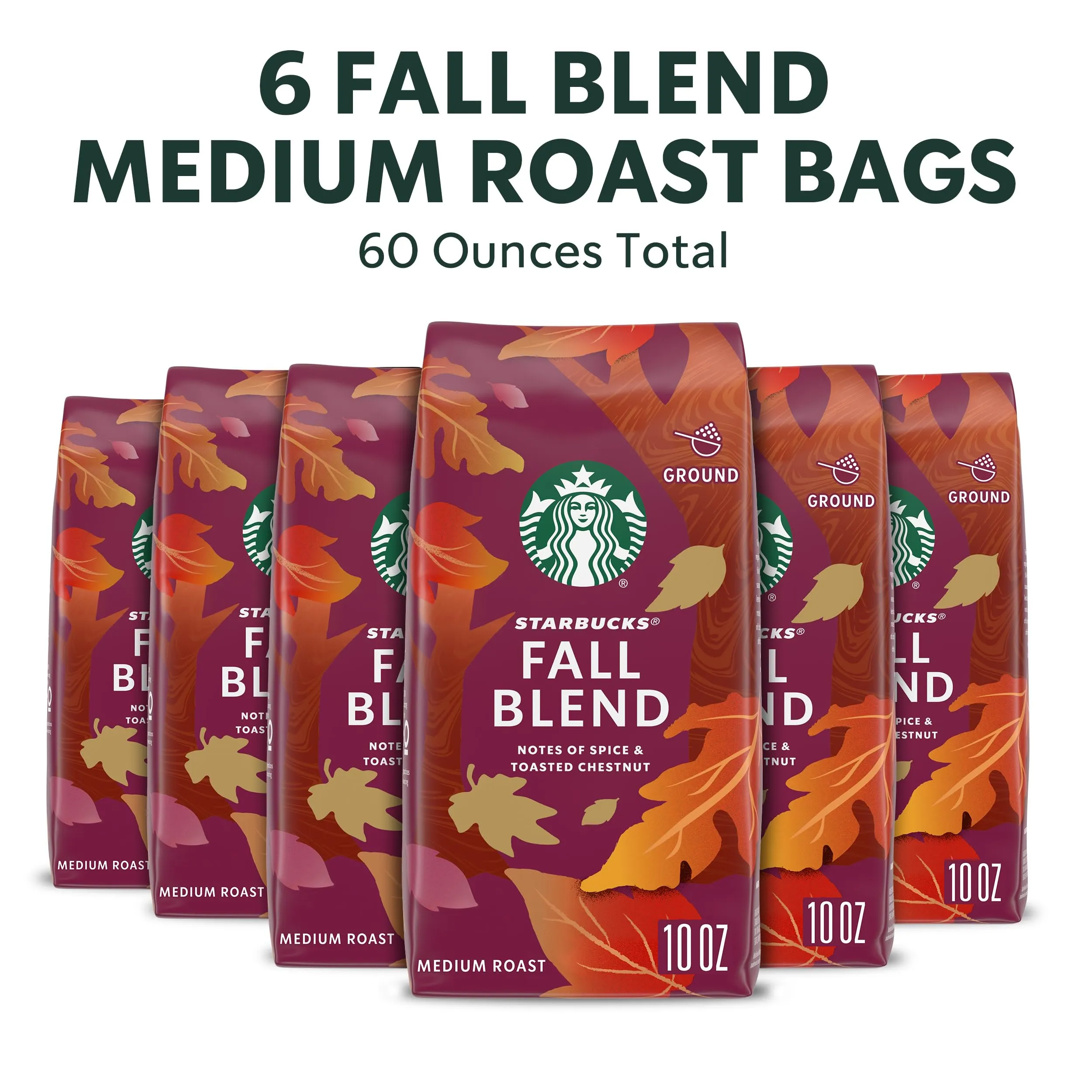 Starbucks Ground Coffee, Medium Roast Coffee, Holiday Blend, 100% Arabica, Limited Edition Holiday Coffee, 1 Bag (17 Oz)