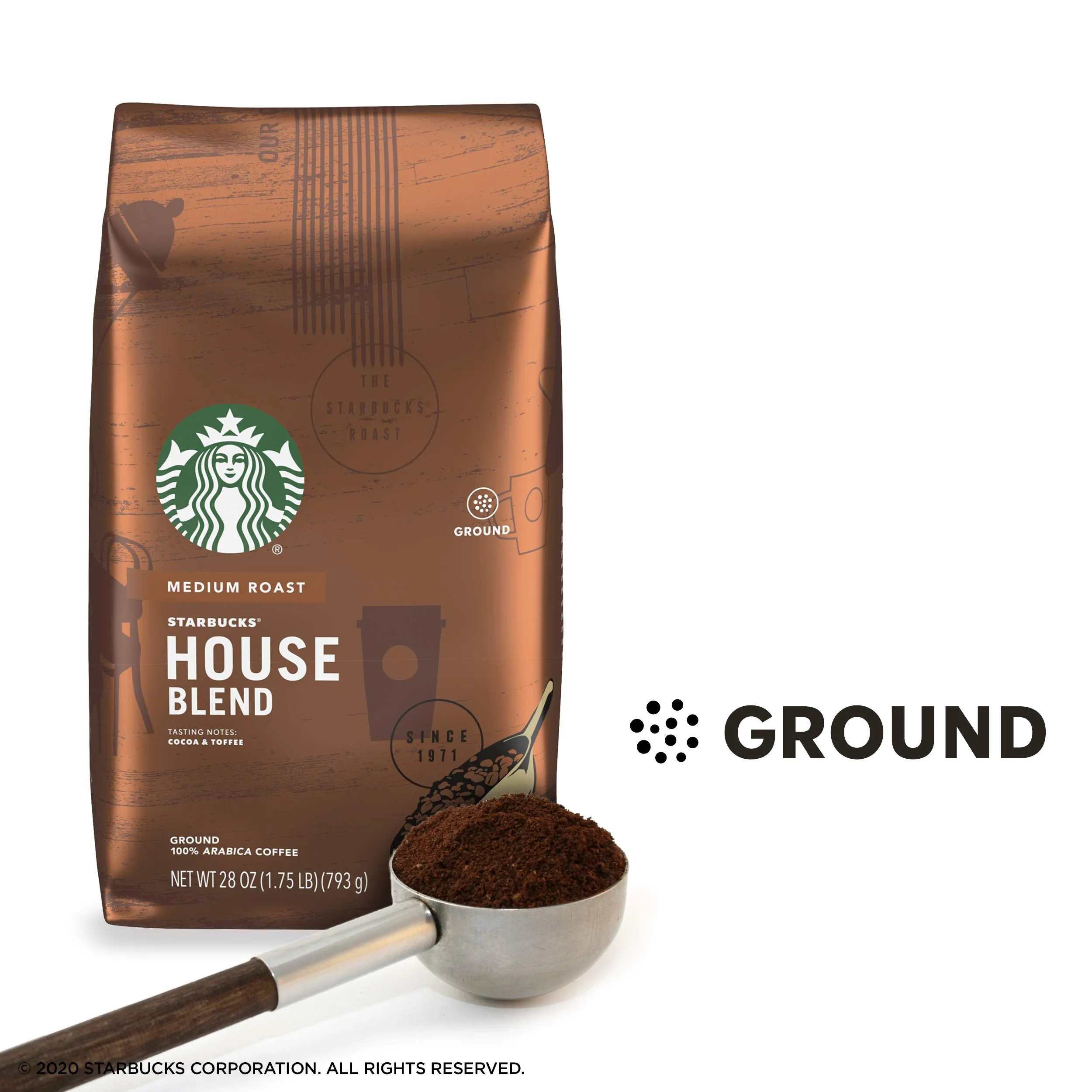 Starbucks Ground Coffee, Medium Roast Coffee, Holiday Blend, 100% Arabica, Limited Edition Holiday Coffee, 1 Bag (17 Oz)