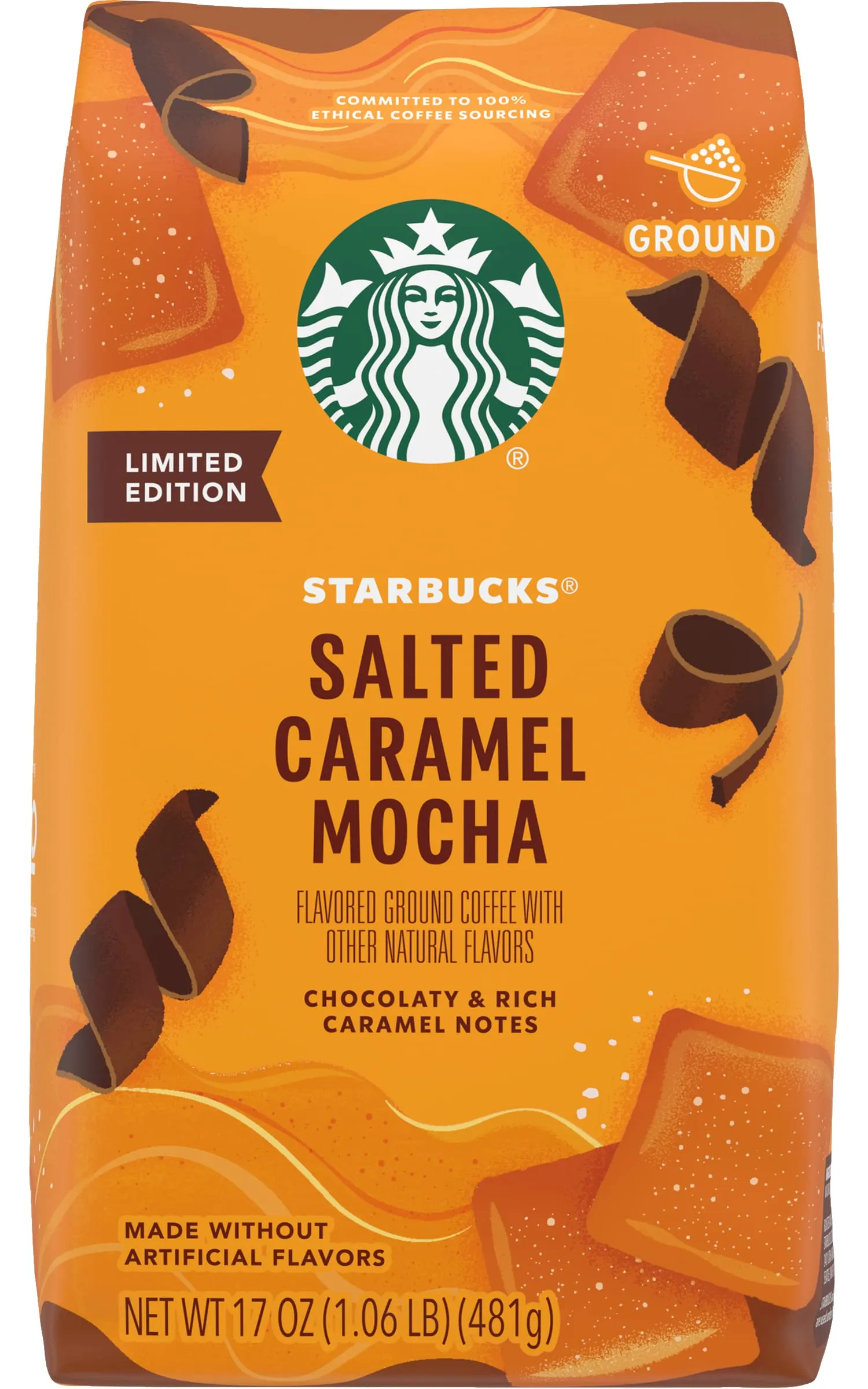 Starbucks Ground Coffee, Medium Roast Coffee, Holiday Blend, 100% Arabica, Limited Edition Holiday Coffee, 1 Bag (17 Oz)