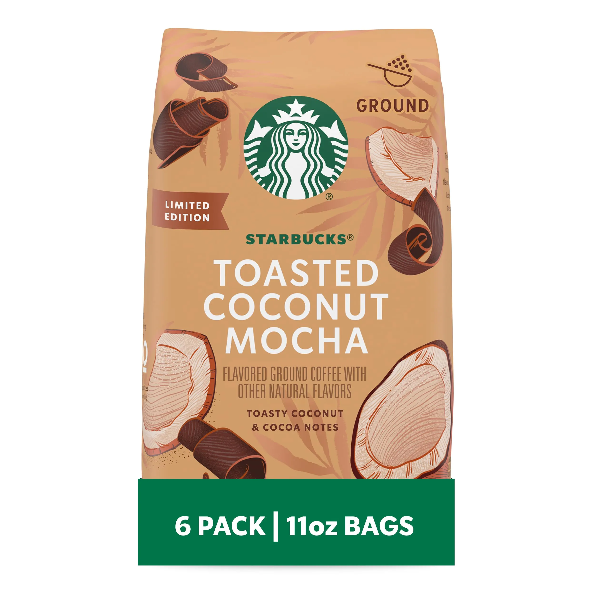 Starbucks Ground Coffee, Medium Roast Coffee, Holiday Blend, 100% Arabica, Limited Edition Holiday Coffee, 1 Bag (17 Oz)