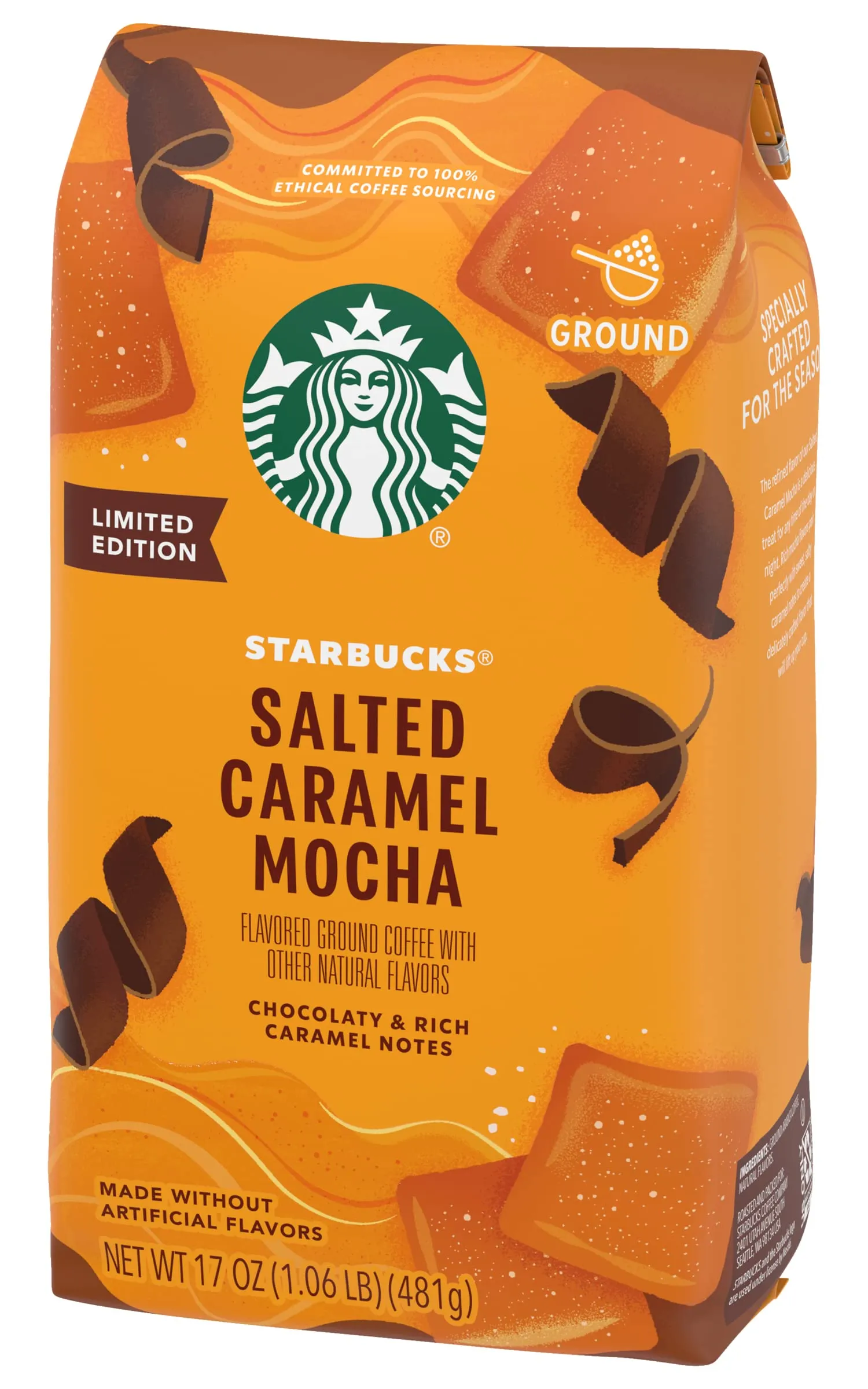 Starbucks Ground Coffee, Medium Roast Coffee, Holiday Blend, 100% Arabica, Limited Edition Holiday Coffee, 1 Bag (17 Oz)