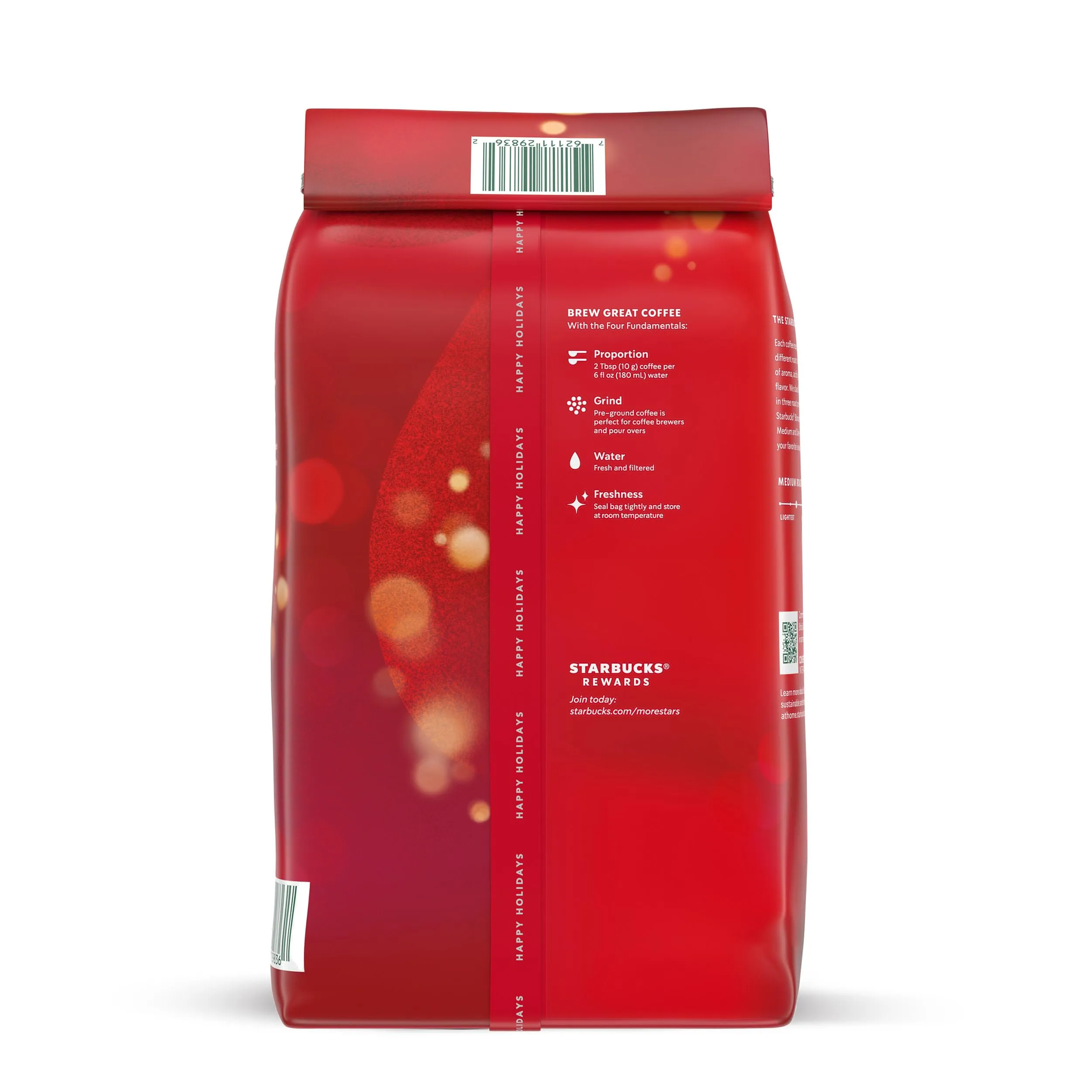 Starbucks Ground Coffee, Medium Roast Coffee, Holiday Blend, 100% Arabica, Limited Edition Holiday Coffee, 1 Bag (17 Oz)