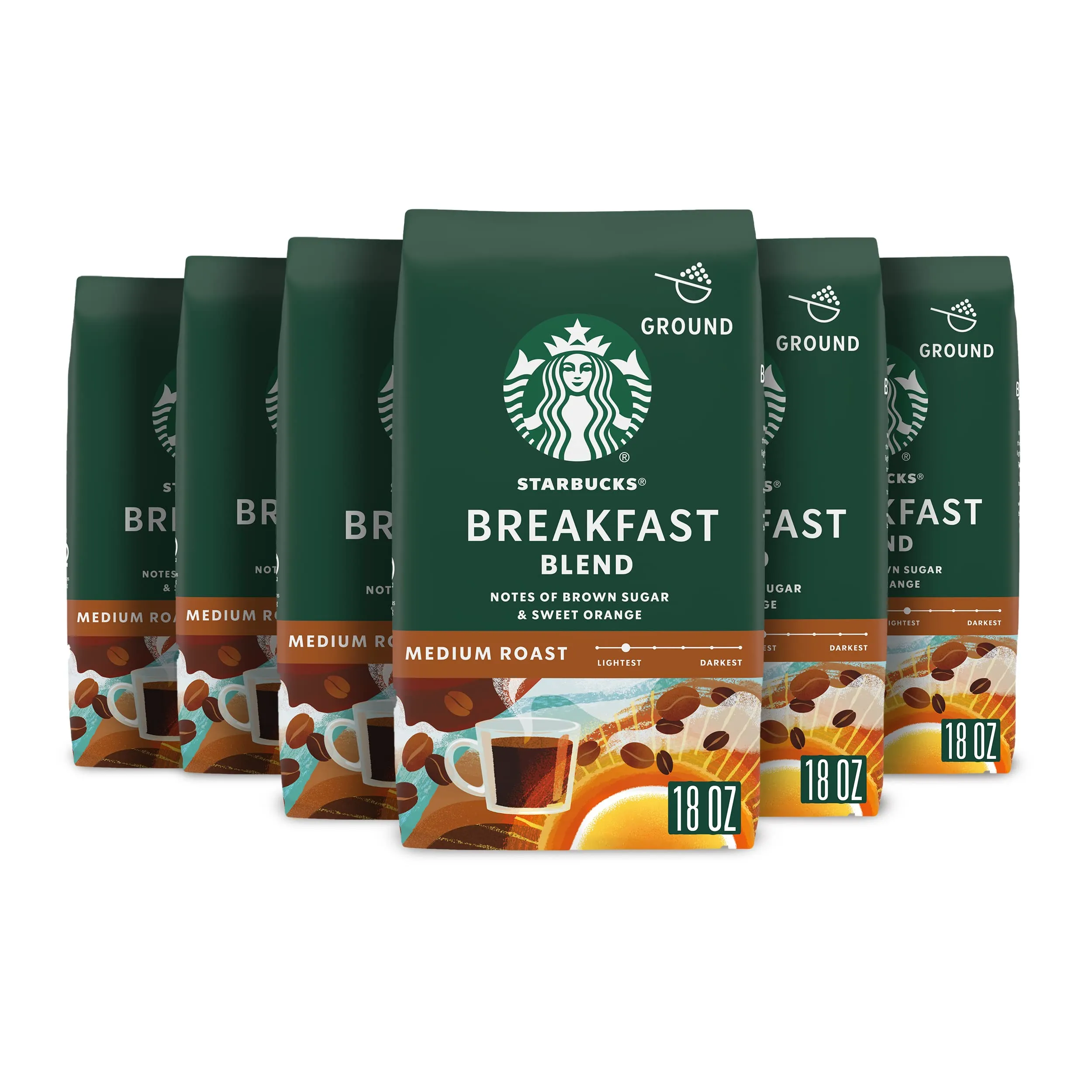 Starbucks Ground Coffee, Medium Roast Coffee, Holiday Blend, 100% Arabica, Limited Edition Holiday Coffee, 1 Bag (17 Oz)