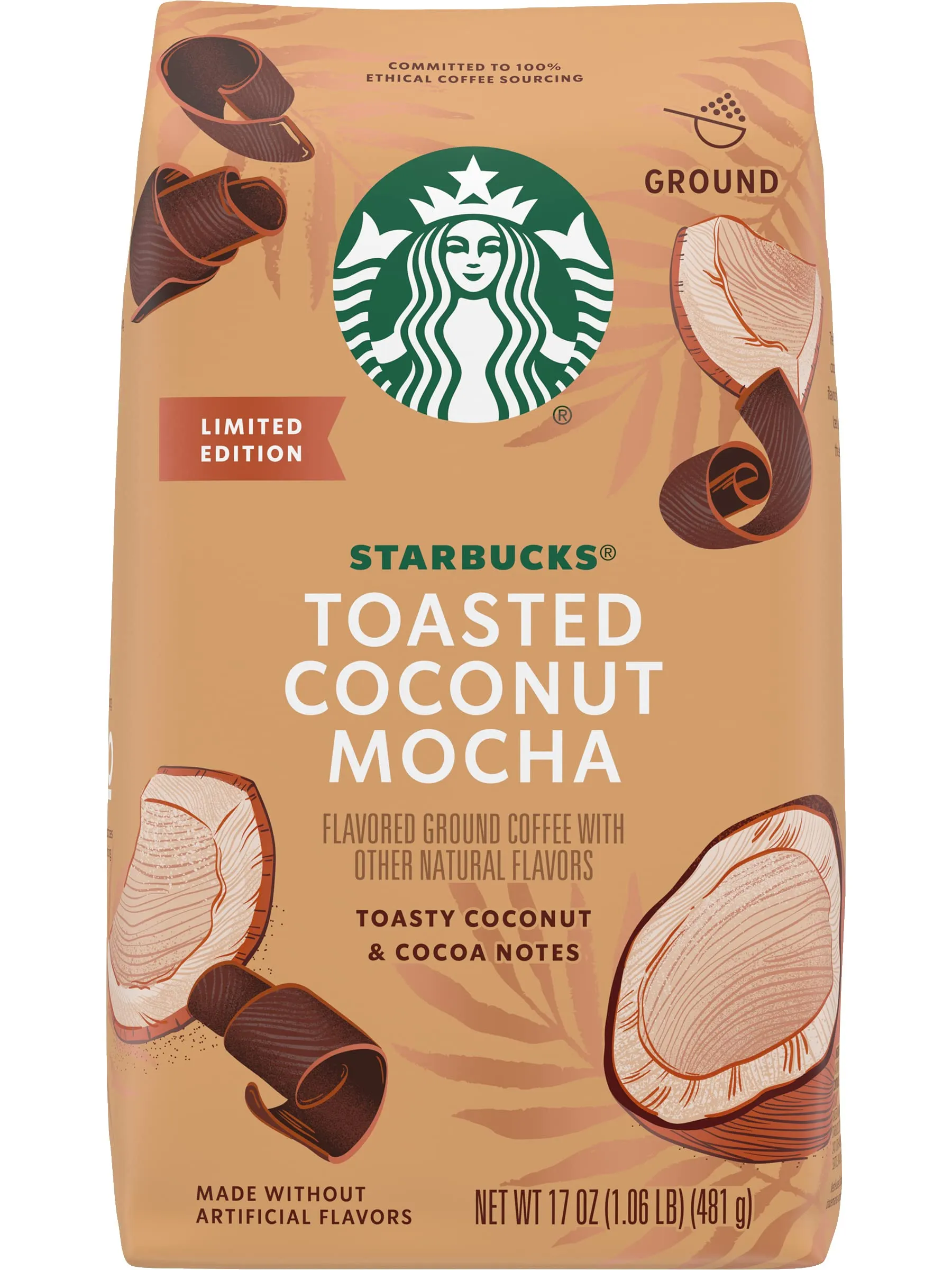 Starbucks Ground Coffee, Medium Roast Coffee, Holiday Blend, 100% Arabica, Limited Edition Holiday Coffee, 1 Bag (17 Oz)