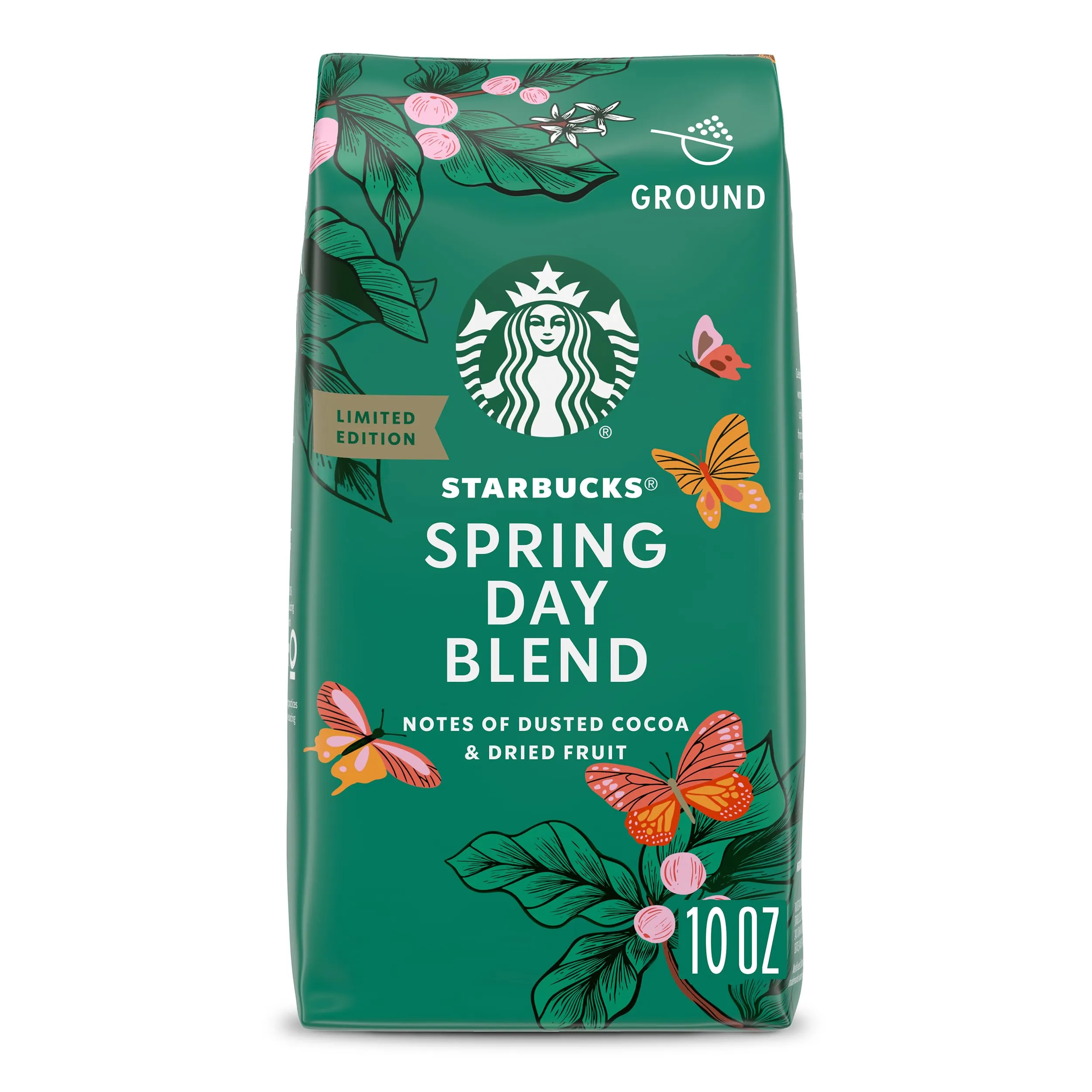 Starbucks Ground Coffee, Medium Roast Coffee, Holiday Blend, 100% Arabica, Limited Edition Holiday Coffee, 1 Bag (17 Oz)