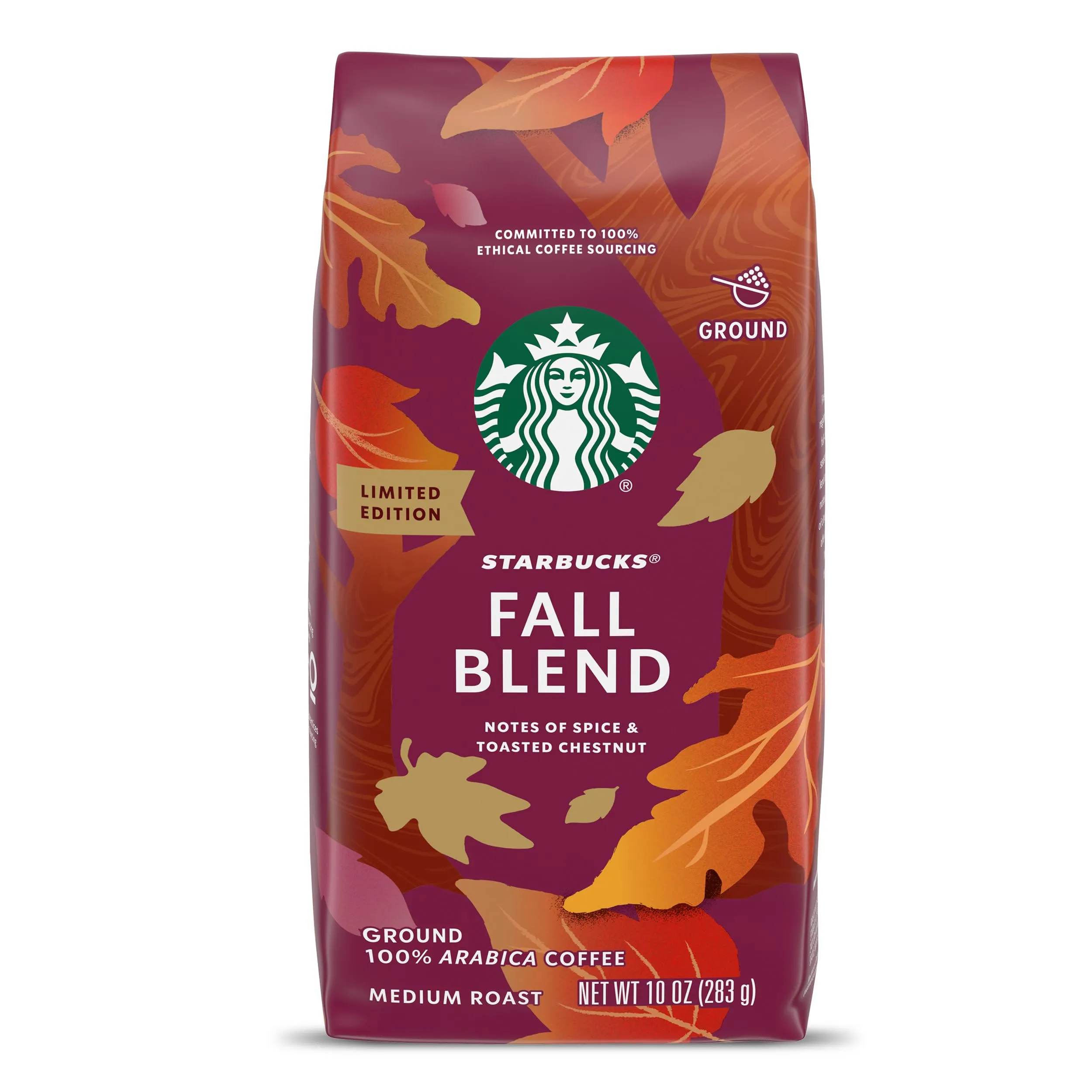 Starbucks Ground Coffee, Medium Roast Coffee, Holiday Blend, 100% Arabica, Limited Edition Holiday Coffee, 1 Bag (17 Oz)