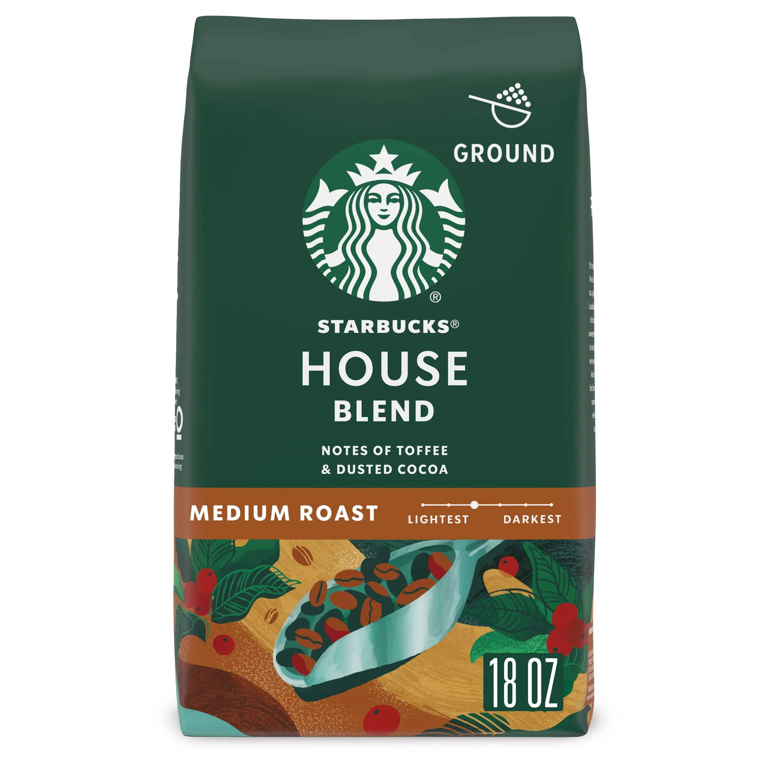 Starbucks Ground Coffee, Medium Roast Coffee, Holiday Blend, 100% Arabica, Limited Edition Holiday Coffee, 1 Bag (17 Oz)