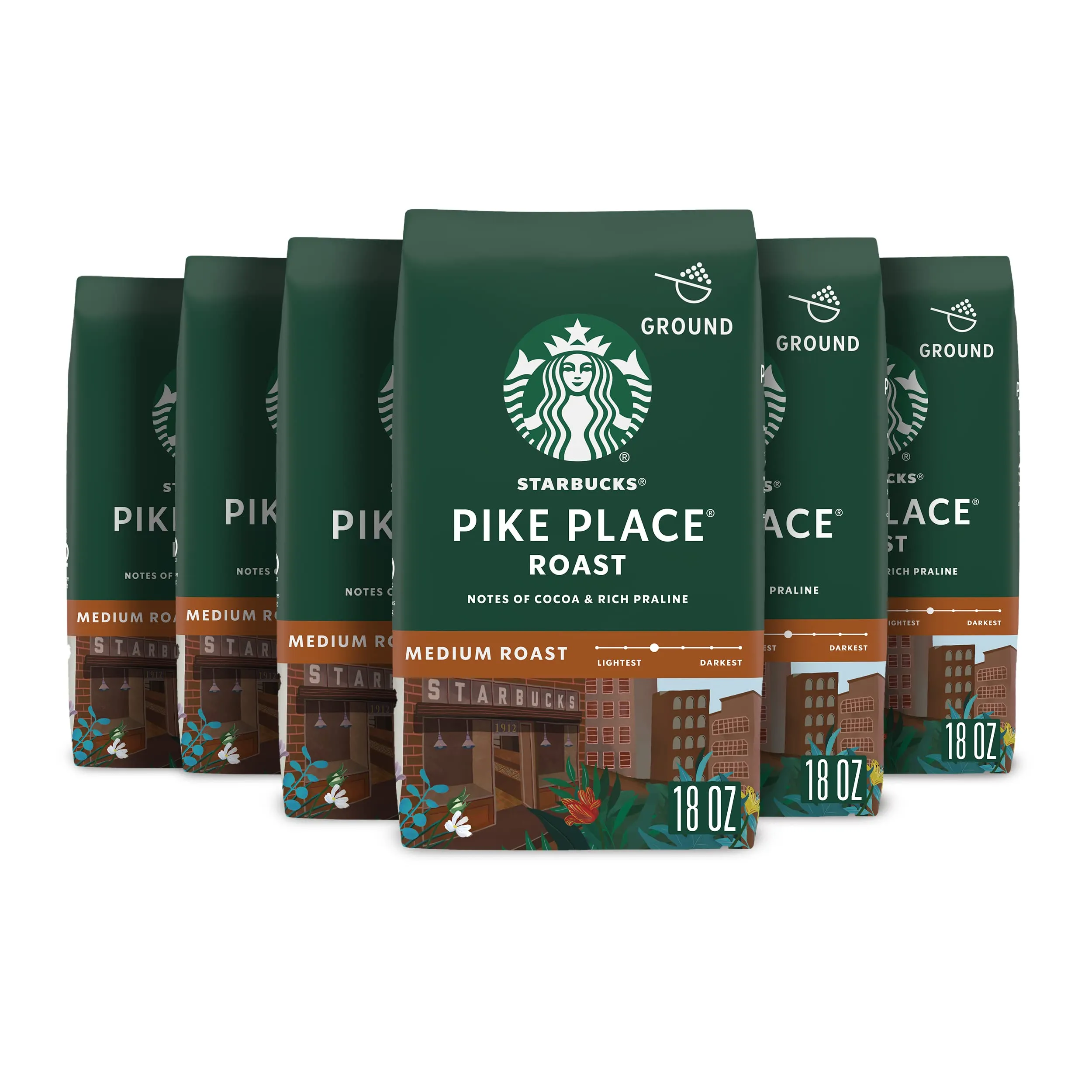 Starbucks Ground Coffee, Medium Roast Coffee, Holiday Blend, 100% Arabica, Limited Edition Holiday Coffee, 1 Bag (17 Oz)