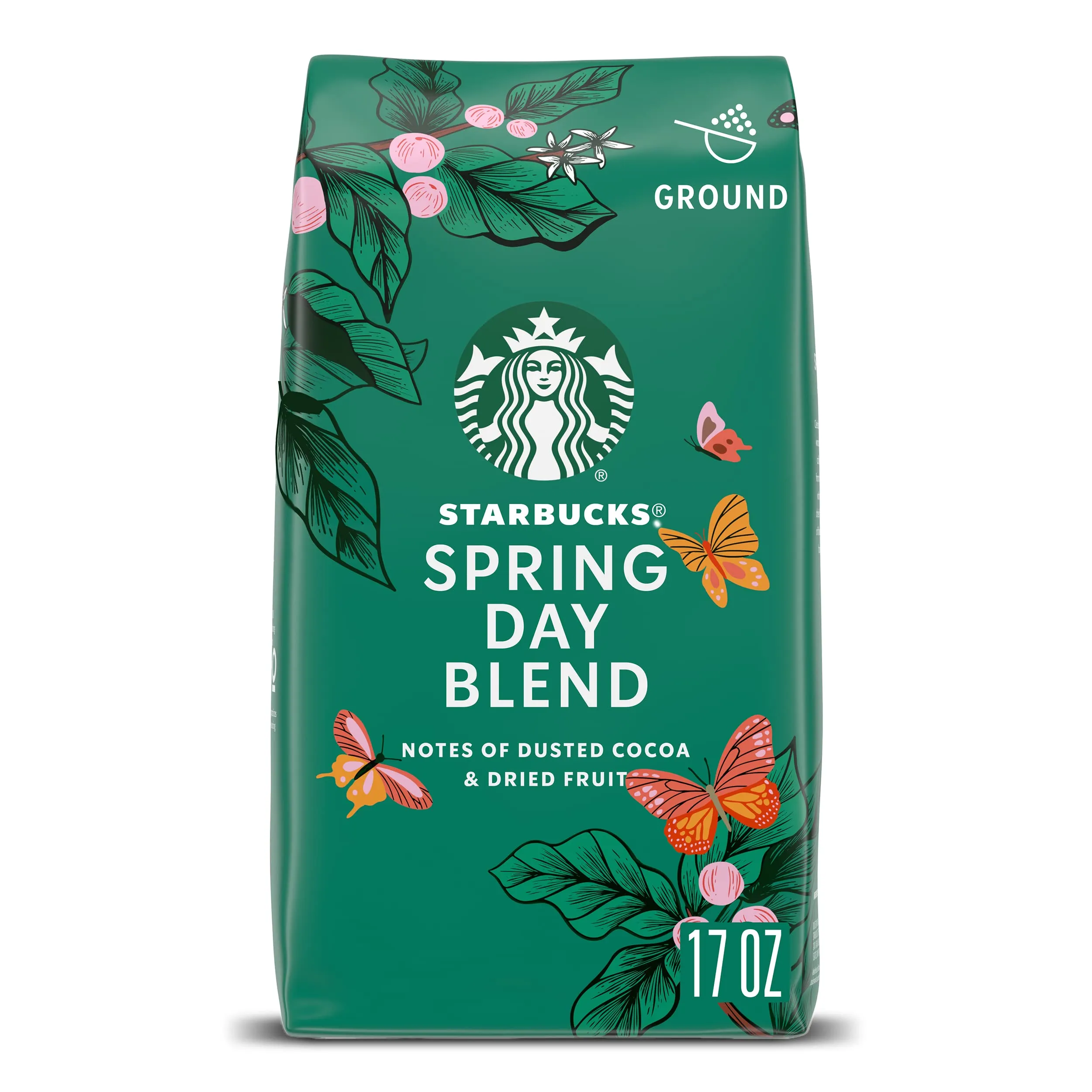 Starbucks Ground Coffee, Medium Roast Coffee, Holiday Blend, 100% Arabica, Limited Edition Holiday Coffee, 1 Bag (17 Oz)