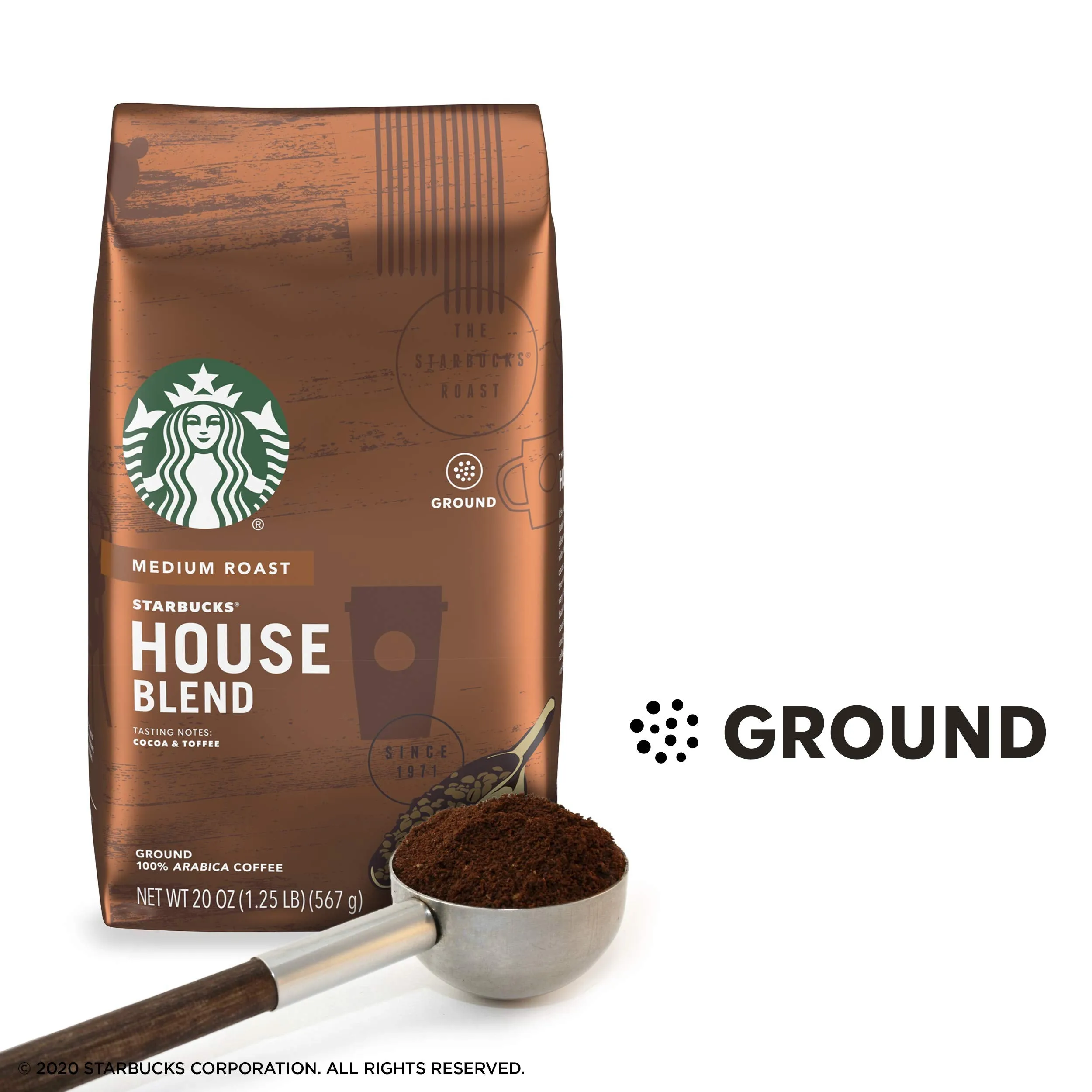 Starbucks Ground Coffee, Medium Roast Coffee, Holiday Blend, 100% Arabica, Limited Edition Holiday Coffee, 1 Bag (17 Oz)