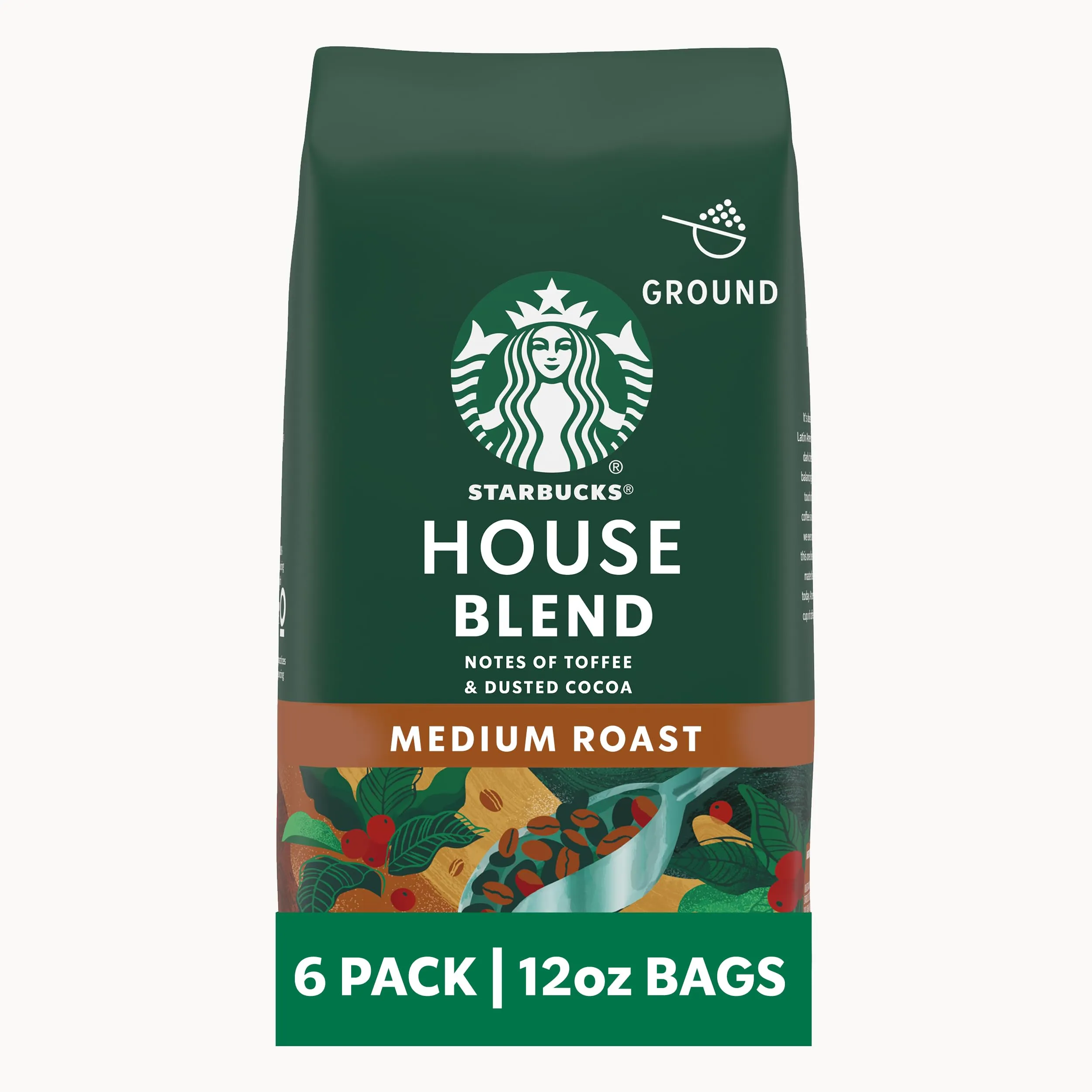 Starbucks Ground Coffee, Medium Roast Coffee, Holiday Blend, 100% Arabica, Limited Edition Holiday Coffee, 1 Bag (17 Oz)