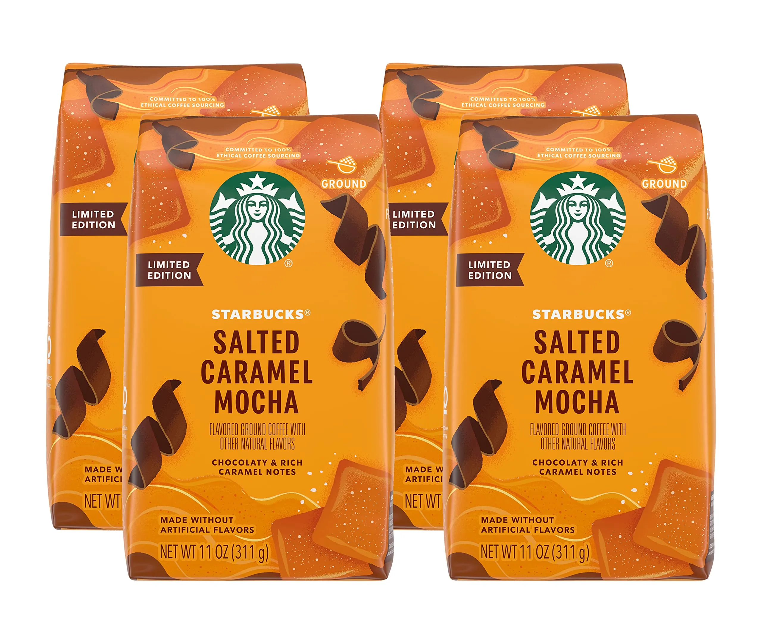 Starbucks Ground Coffee, Medium Roast Coffee, Holiday Blend, 100% Arabica, Limited Edition Holiday Coffee, 1 Bag (17 Oz)