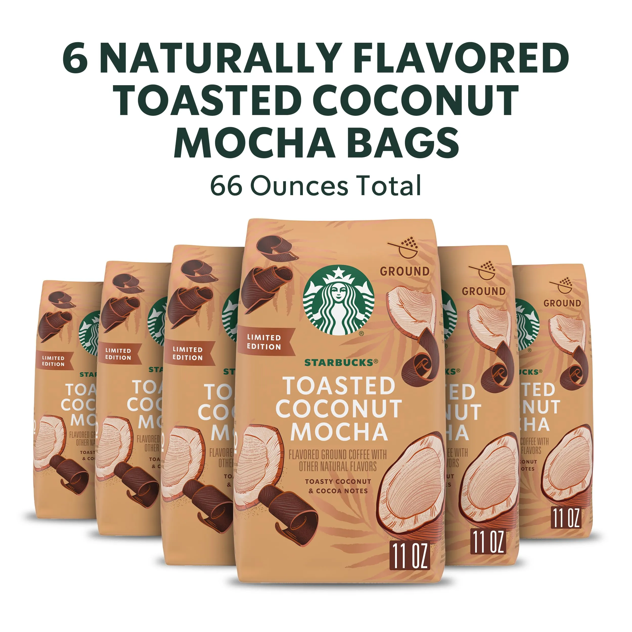 Starbucks Ground Coffee, Medium Roast Coffee, Holiday Blend, 100% Arabica, Limited Edition Holiday Coffee, 1 Bag (17 Oz)