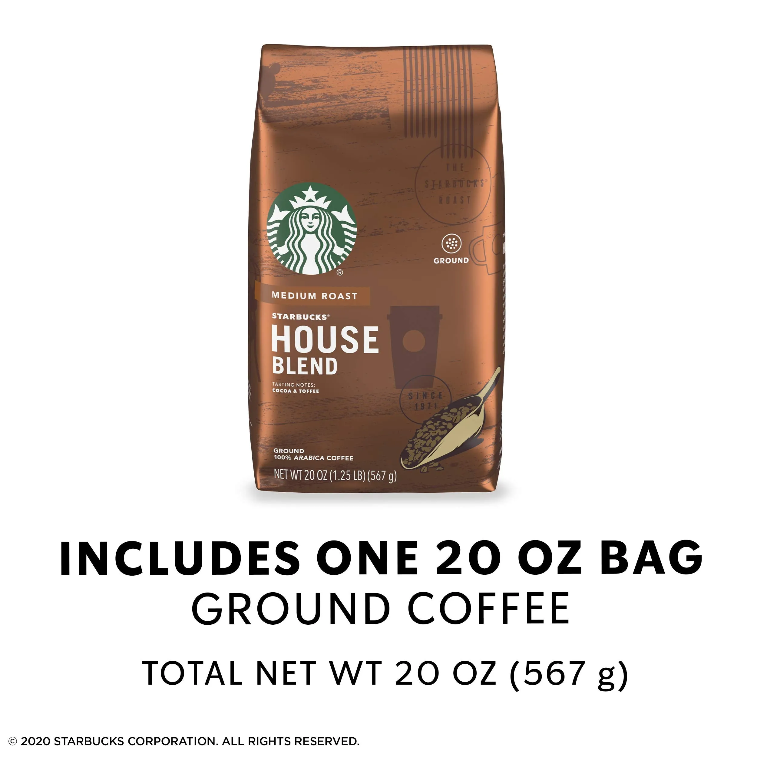 Starbucks Ground Coffee, Medium Roast Coffee, Holiday Blend, 100% Arabica, Limited Edition Holiday Coffee, 1 Bag (17 Oz)