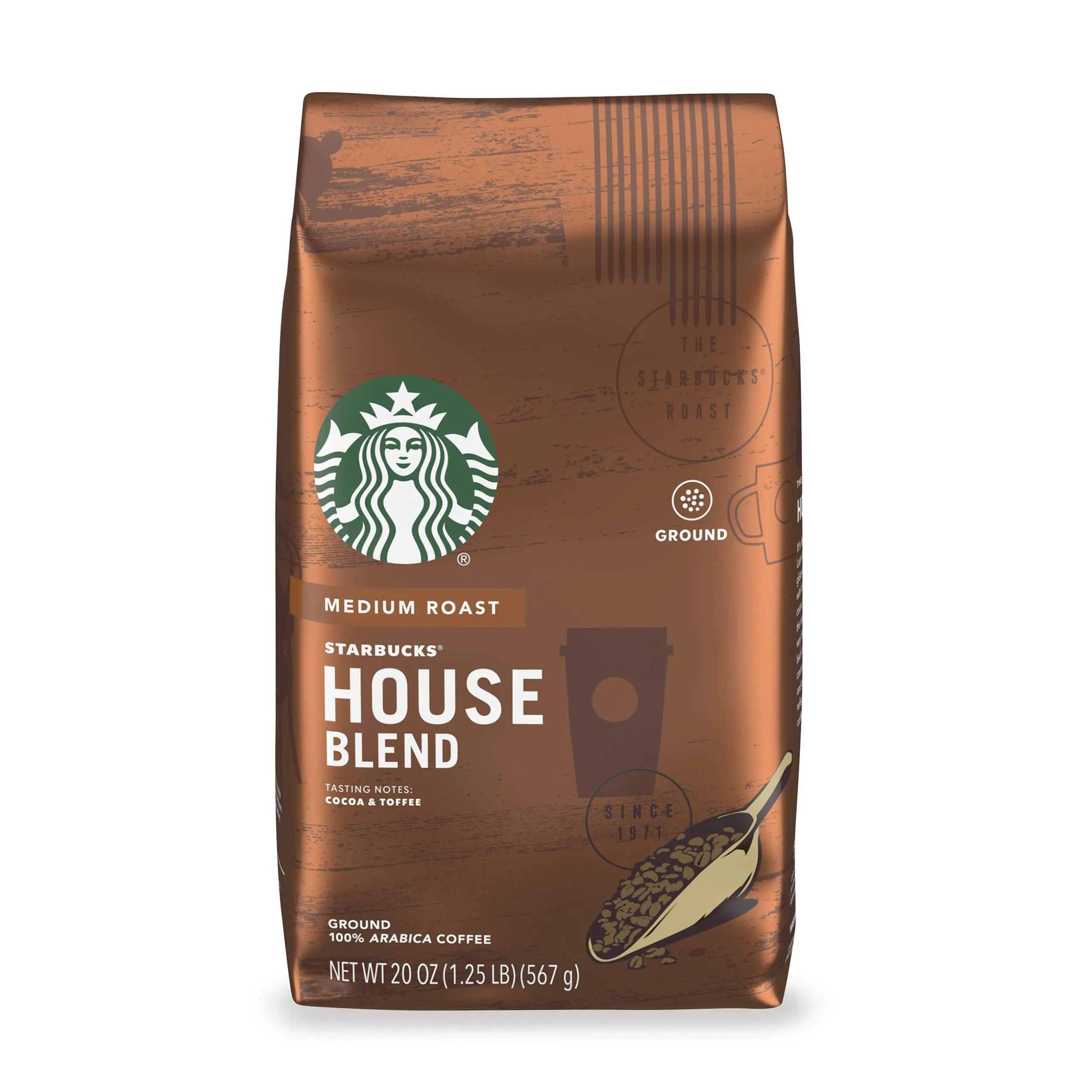 Starbucks Ground Coffee, Medium Roast Coffee, Holiday Blend, 100% Arabica, Limited Edition Holiday Coffee, 1 Bag (17 Oz)