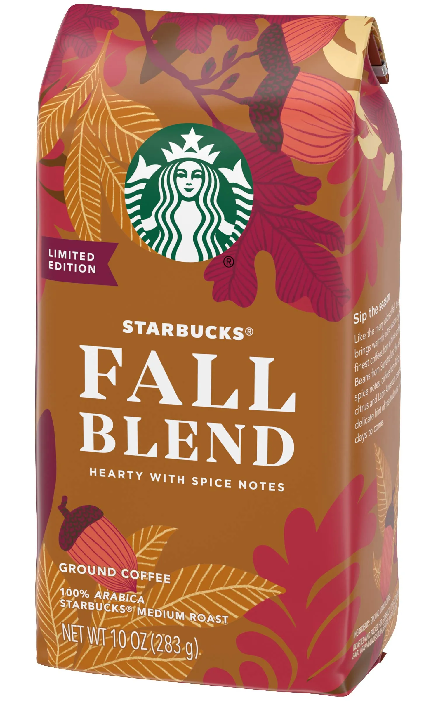 Starbucks Ground Coffee, Medium Roast Coffee, Holiday Blend, 100% Arabica, Limited Edition Holiday Coffee, 1 Bag (17 Oz)