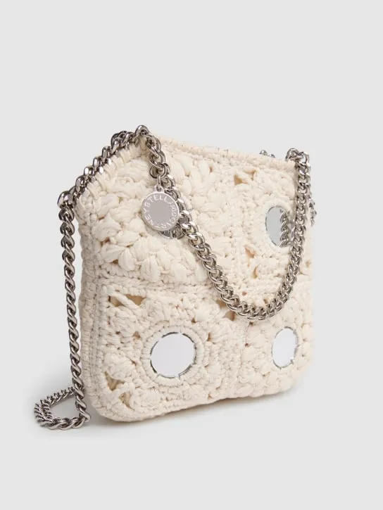 Stella McCartney   Mini crochet shoulder bag w/mirrors 