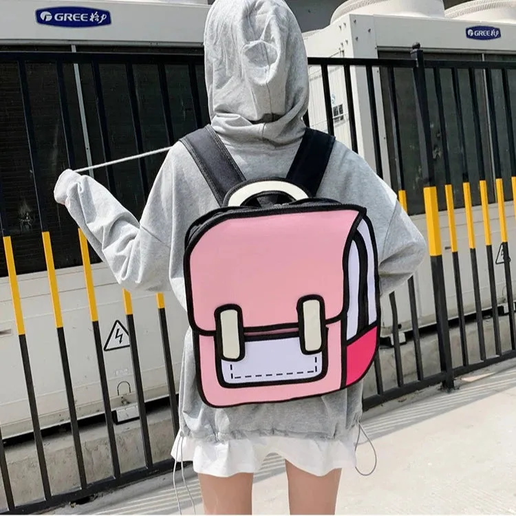 Stylish 2D/3D School Backpack for All Ages